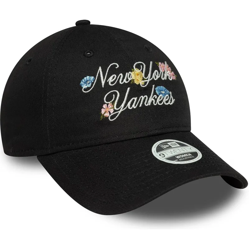 cap-zaoblena-black-adjustable-strap-9forty-floral-script-new-york-yankees-mlb-new-era