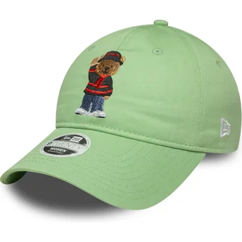 Verstellbare hellgrüne Damen-Cap 9TWENTY Bear von AC Milan Serie A von New Era