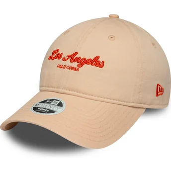 Cap zaoblená pink adjustable strap 9TWENTY City Los Angeles New Era