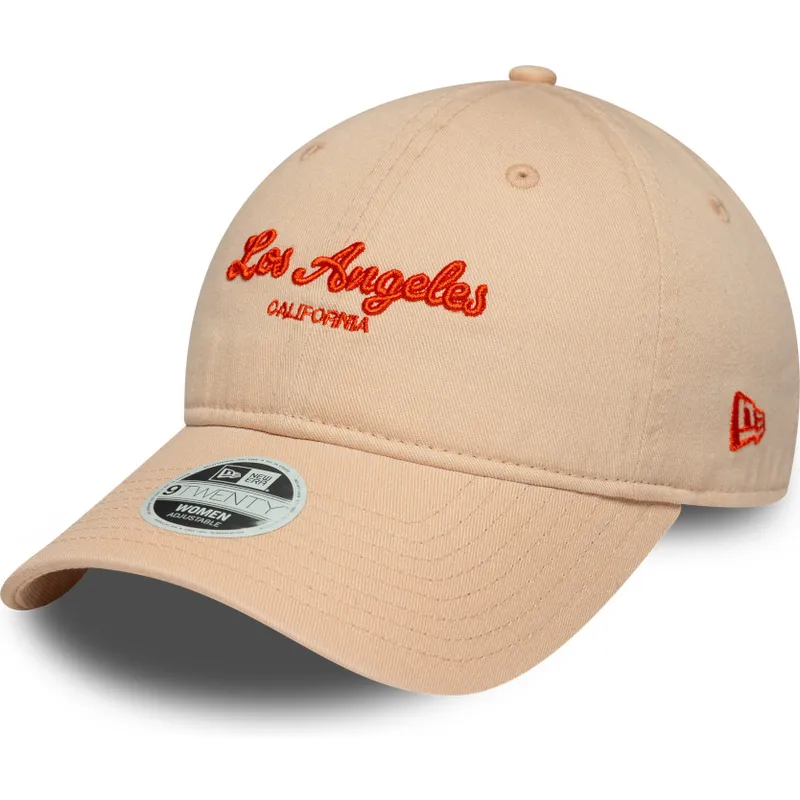 rosa-verstellbare-curved-cap-fur-damen-9twenty-city-los-angeles-von-new-era
