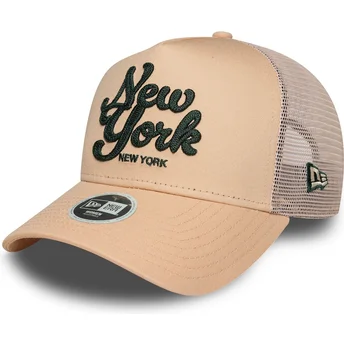 New Era New York City A Frame rosa Trucker Cap für Damen