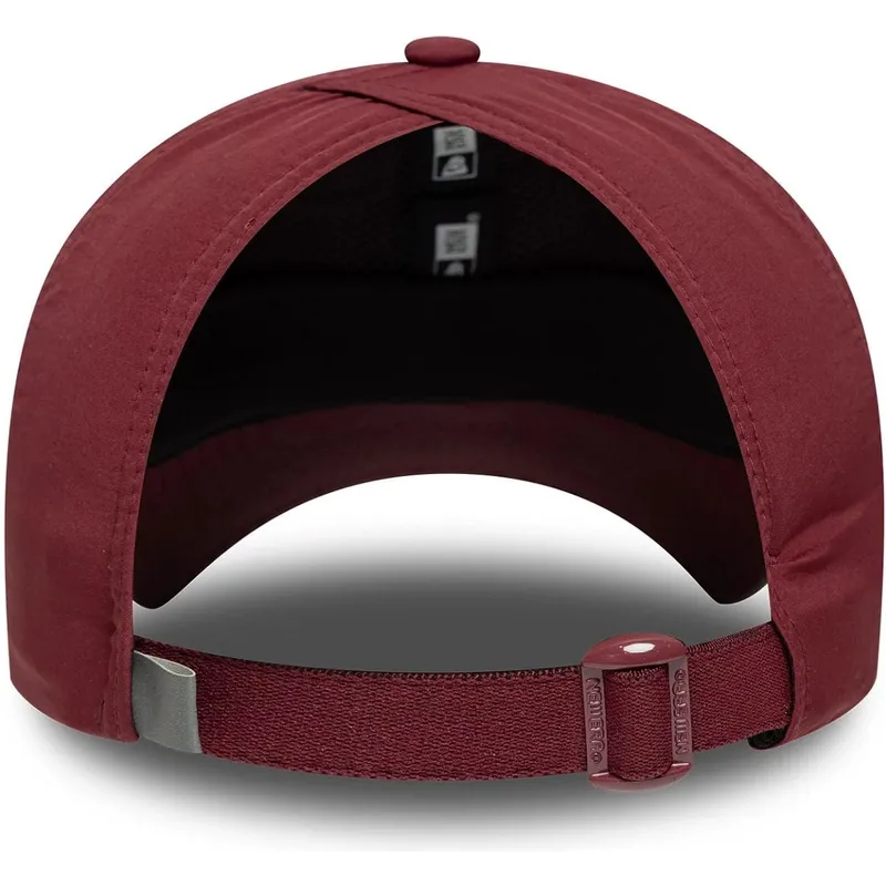 gebogene-bordeauxrote-verstellbare-damenkappe-open-back-flawless-der-new-york-yankees-mlb-von-new-era