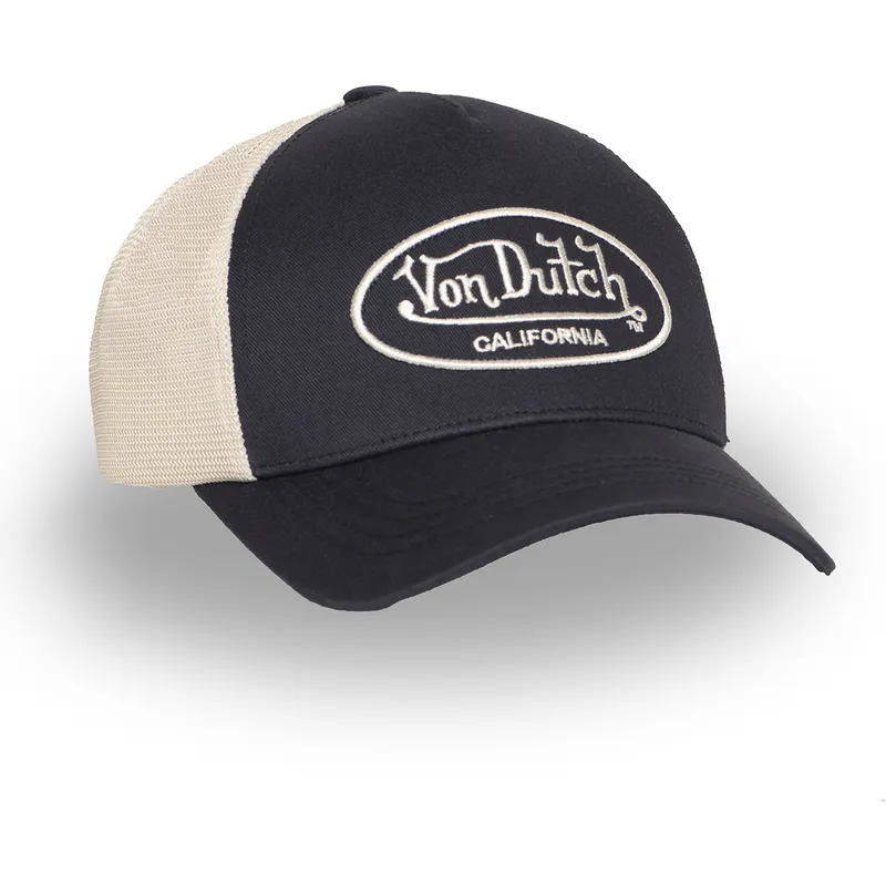 schwarze-und-beige-verstellbare-trucker-kappe-lof-b31-von-von-dutch