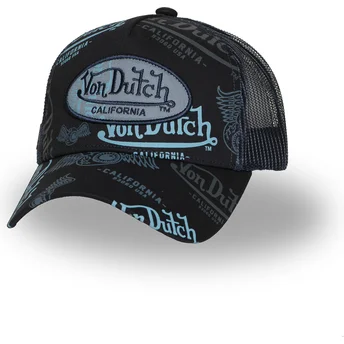 Von Dutch CAFE06 Black and Blue Trucker Hat