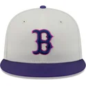 gorra-plana-beige-y-violeta-ajustada-59fifty-clr-dvlp-de-boston-red-sox-mlb-de-new-era