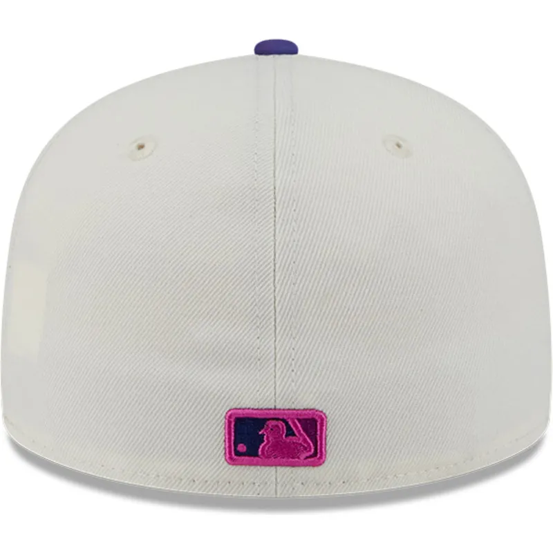 beige-und-violette-anliegende-flat-cap-59fifty-clr-dvlp-der-detroit-tigers-mlb-von-new-era