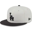 beige-und-schwarze-anliegende-flat-cap-59fifty-clr-dvlp-der-los-angeles-dodgers-mlb-von-new-era