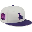 gorra-plana-beige-y-violeta-ajustada-59fifty-clr-dvlp-de-los-angeles-dodgers-mlb-de-new-era