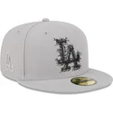 graue-anliegende-59fifty-cracked-flat-cap-der-los-angeles-dodgers-mlb-von-new-era