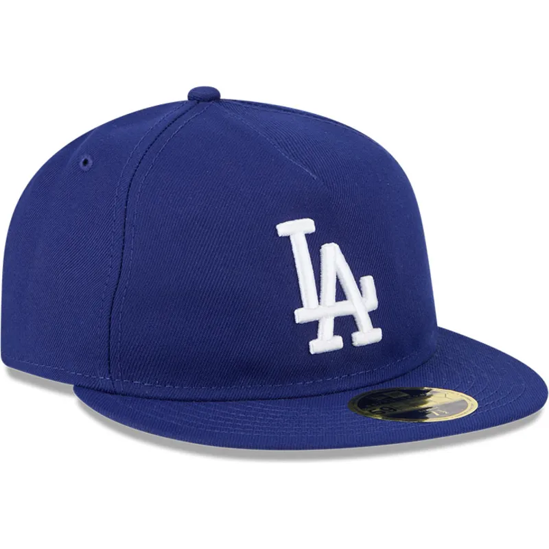 flache-blaue-angepasste-59fifty-retro-crown-a-frame-easy-kappe-der-los-angeles-dodgers-mlb-von-new-era