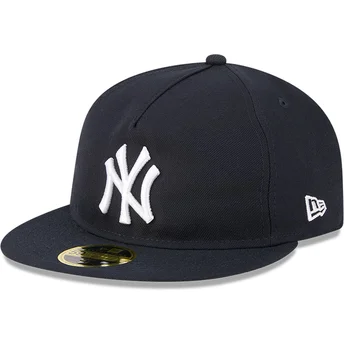 Gorra plana azul marino ajustada 59FIFTY Retro Crown A Frame Easy de New York Yankees MLB de New Era