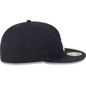 marineblaue-anliegende-flat-cap-59fifty-retro-crown-a-frame-easy-der-new-york-yankees-mlb-von-new-era