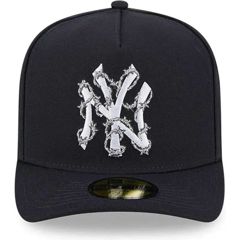marineblaue-gebogene-verstellbare-59fifty-a-frame-wired-kappe-der-new-york-yankees-mlb-von-new-era