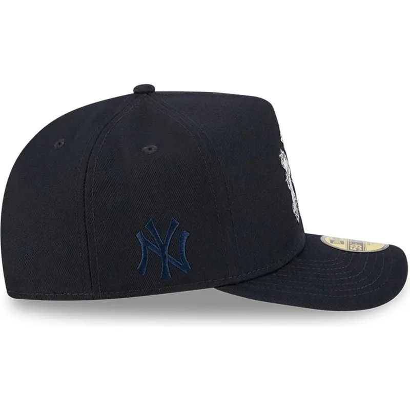 marineblaue-gebogene-verstellbare-59fifty-a-frame-wired-kappe-der-new-york-yankees-mlb-von-new-era