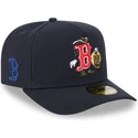 new-era-curved-brim-59fifty-a-frame-cartoon-boston-red-sox-mlb-navy-blue-fitted-cap