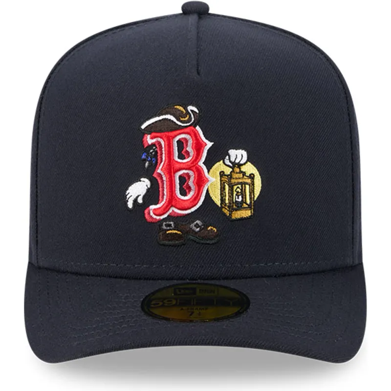 marineblaue-gebogene-verstellbare-59fifty-a-frame-cartoon-kappe-von-boston-red-sox-mlb-von-new-era marineblaue-gebogene-verstellbare-59fifty-a-frame-cartoon-kappe-von-boston-red-sox-mlb-von-new-era