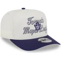 beige-violette-snapback-kappe-9fifty-a-frame-chainstitch-der-toronto-maple-leafs-nhl-von-new-era