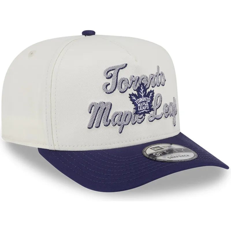 siltovka-zaoblena-bezova-snapback-9fifty-a-frame-chainstitch-toronto-maple-leafs-nhl-new-era