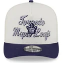 beige-violette-snapback-kappe-9fifty-a-frame-chainstitch-der-toronto-maple-leafs-nhl-von-new-era