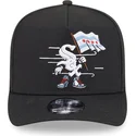 schwarze-snapback-kappe-mit-gebogenem-schirm-9fifty-a-frame-cartoon-der-chicago-white-sox-mlb-von-new-era