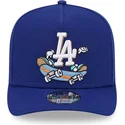 blaue-snapback-cap-mit-gebogenem-schirm-9fifty-a-frame-cartoon-der-los-angeles-dodgers-mlb-von-new-era