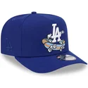 blaue-snapback-cap-mit-gebogenem-schirm-9fifty-a-frame-cartoon-der-los-angeles-dodgers-mlb-von-new-era