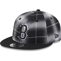 gorra-plana-negra-snapback-9fifty-retro-crown-plaid-de-boston-red-sox-mlb-de-new-era