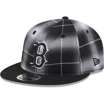Μαύρο επίπεδο καπέλο snapback 9FIFTY Retro Crown Plaid Boston Red Sox MLB της New Era