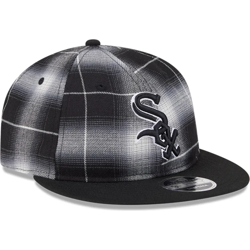 siltovka-rovna-cierna-snapback-9fifty-retro-crown-plaid-chicago-white-sox-mlb-new-era