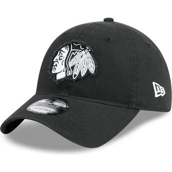 Cap zaoblená black adjustable strap 9TWENTY Stamp Chicago Blackhawks NHL New Era