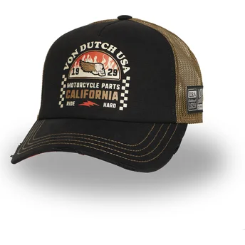Šiltovky zaoblená čierna snapback CREW25 Von Dutch