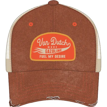 Gorra trucker marrón y beige MAC11 de Von Dutch