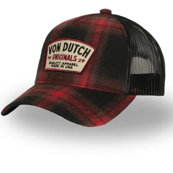 Šiltovky zaoblená kamionista červená snapback CAR05 Von Dutch