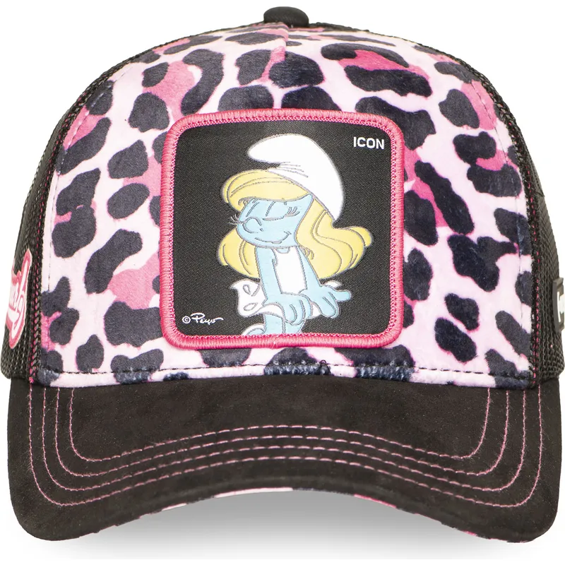 trucker-cap-leopard-rosa-schlumpfine-smu-leop-die-schlumpfe-von-capslab