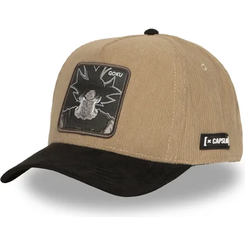 Gorra curva marrón y negra snapback Son Goku DBS7 UNI Dragon Ball de Capslab