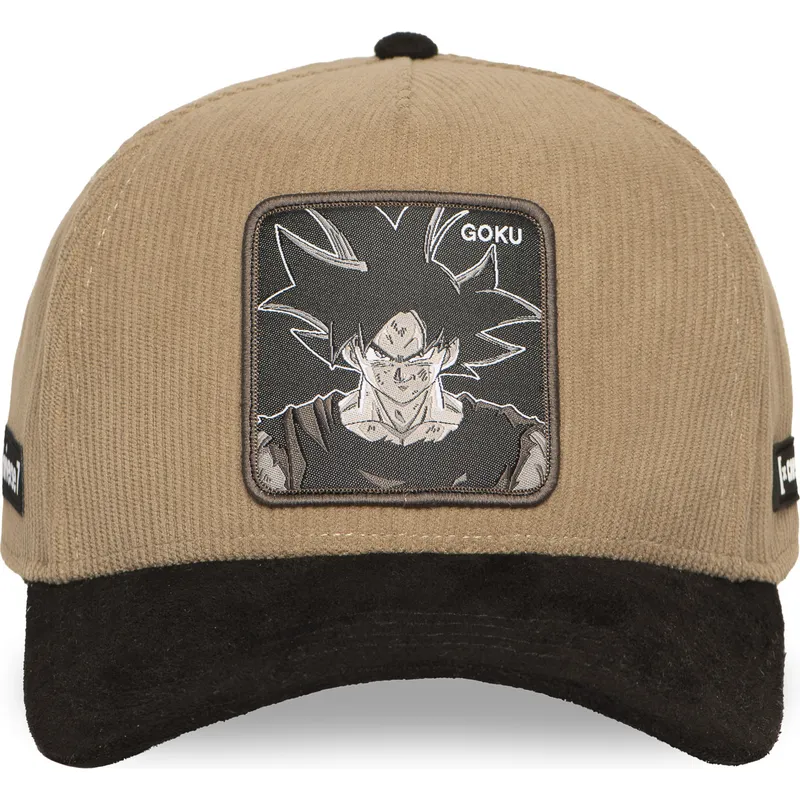 cap-zaoblena-brown-snapback-son-goku-dragon-ball-capslab
