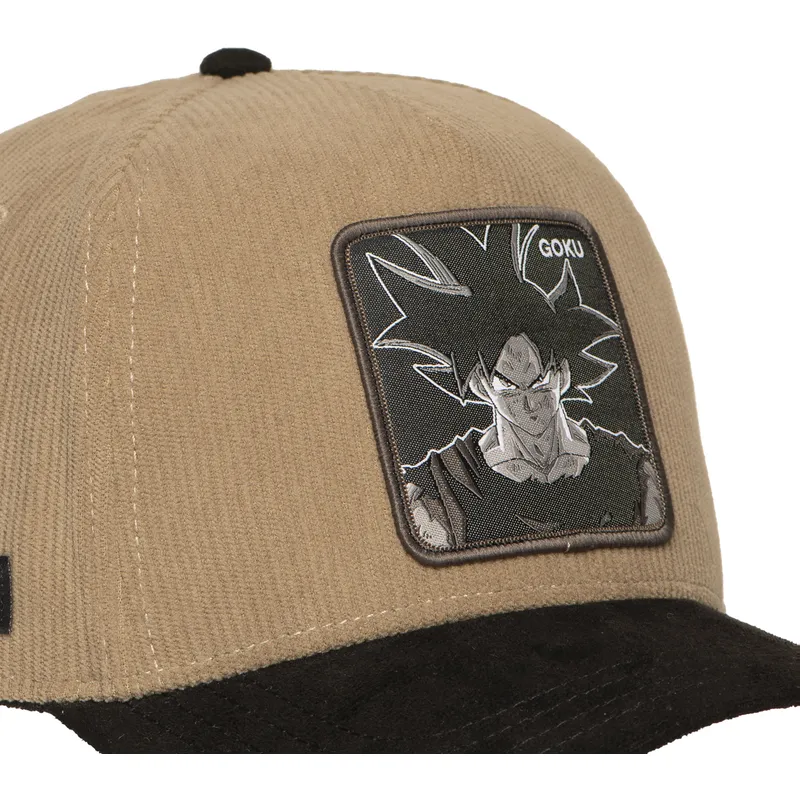 cap-zaoblena-brown-snapback-son-goku-dragon-ball-capslab