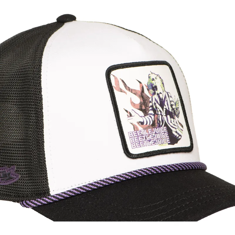 trucker-cap-schwarz-und-weiss-beetlejuice-btj-bee-beetlejuice-von-capslab