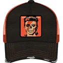 schwarze-und-orangefarbene-trucker-kappe-david-bowie-dead-stars-still-burn-fam-dea-famous-von-capslab