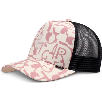 Djinns Simple Aztek HFT Beige and Pink Trucker Hat