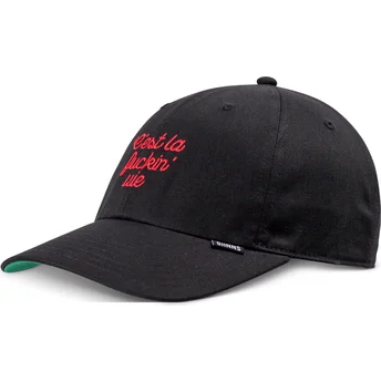 Gorra curva negra ajustable Cest La Fuckin Vie de Djinns