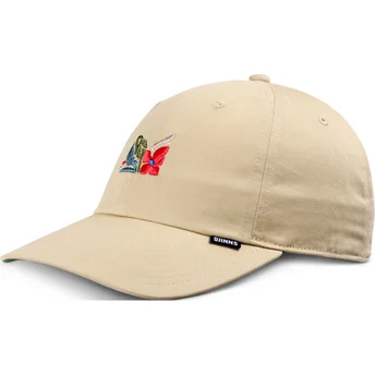 Gorra curva beige ajustable M-Flowers de Djinns