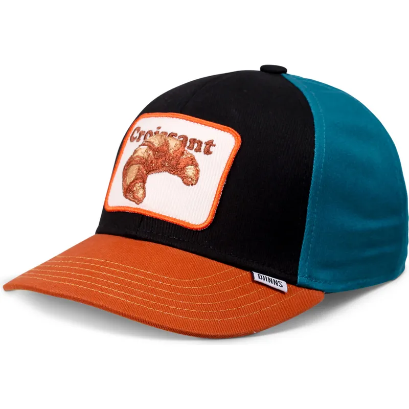 gebogene-mehrfarbige-snapback-kappe-fur-kinder-food-croissant-basic-von-djinns
