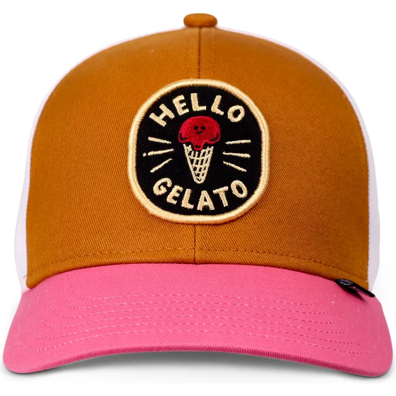 mehrfarbige-gebogene-snapback-kappe-fur-kinder-food-gelato-basic-von-djinns