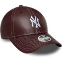 gorra-curva-granate-ajustable-9forty-topstitch-pu-de-new-york-yankees-mlb-de-new-era