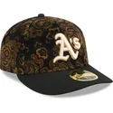 59fifty-low-profile-floral-cord-three-looms-bedruckte-kord-kappe-der-oakland-athletics-mlb-von-new-era-in-schwarz