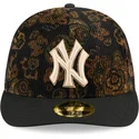 schwarze-gebogene-59fifty-low-profile-floral-cord-three-looms-bedruckte-kordmutze-der-new-york-yankees-mlb-von-new-era