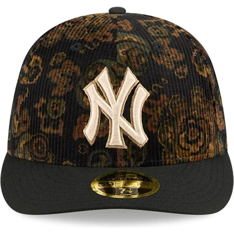 cap-zaoblena-black-ajustada-59fifty-low-profile-floral-cord-three-looms-printed-corduroy-new-york-yankees-mlb-new-era
