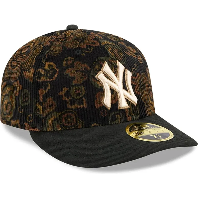 cap-zaoblena-black-ajustada-59fifty-low-profile-floral-cord-three-looms-printed-corduroy-new-york-yankees-mlb-new-era