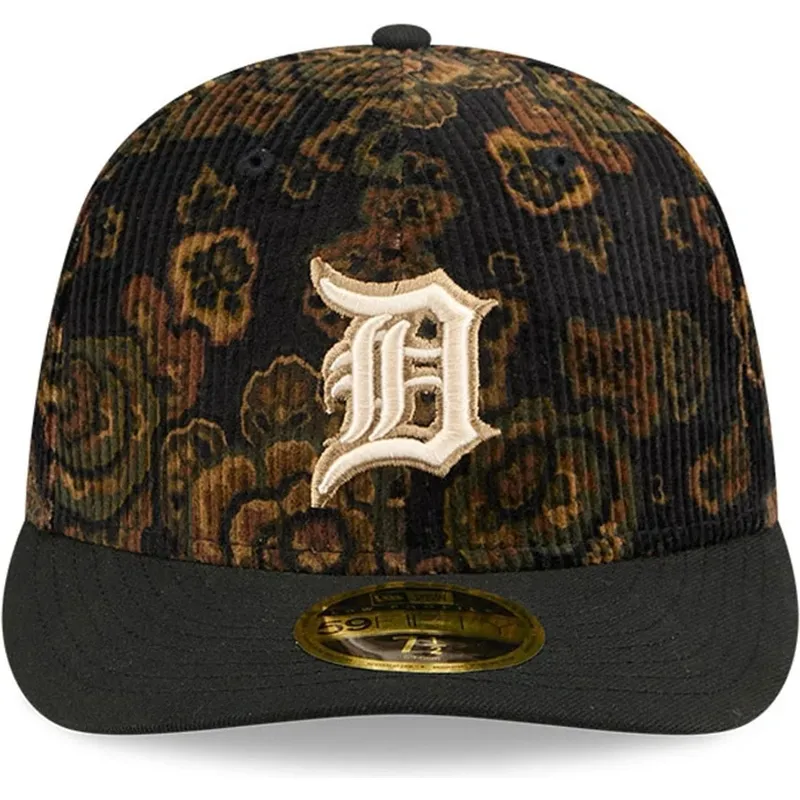 cap-zaoblena-black-ajustada-59fifty-low-profile-floral-cord-three-looms-printed-corduroy-detroit-tigers-mlb-new-era